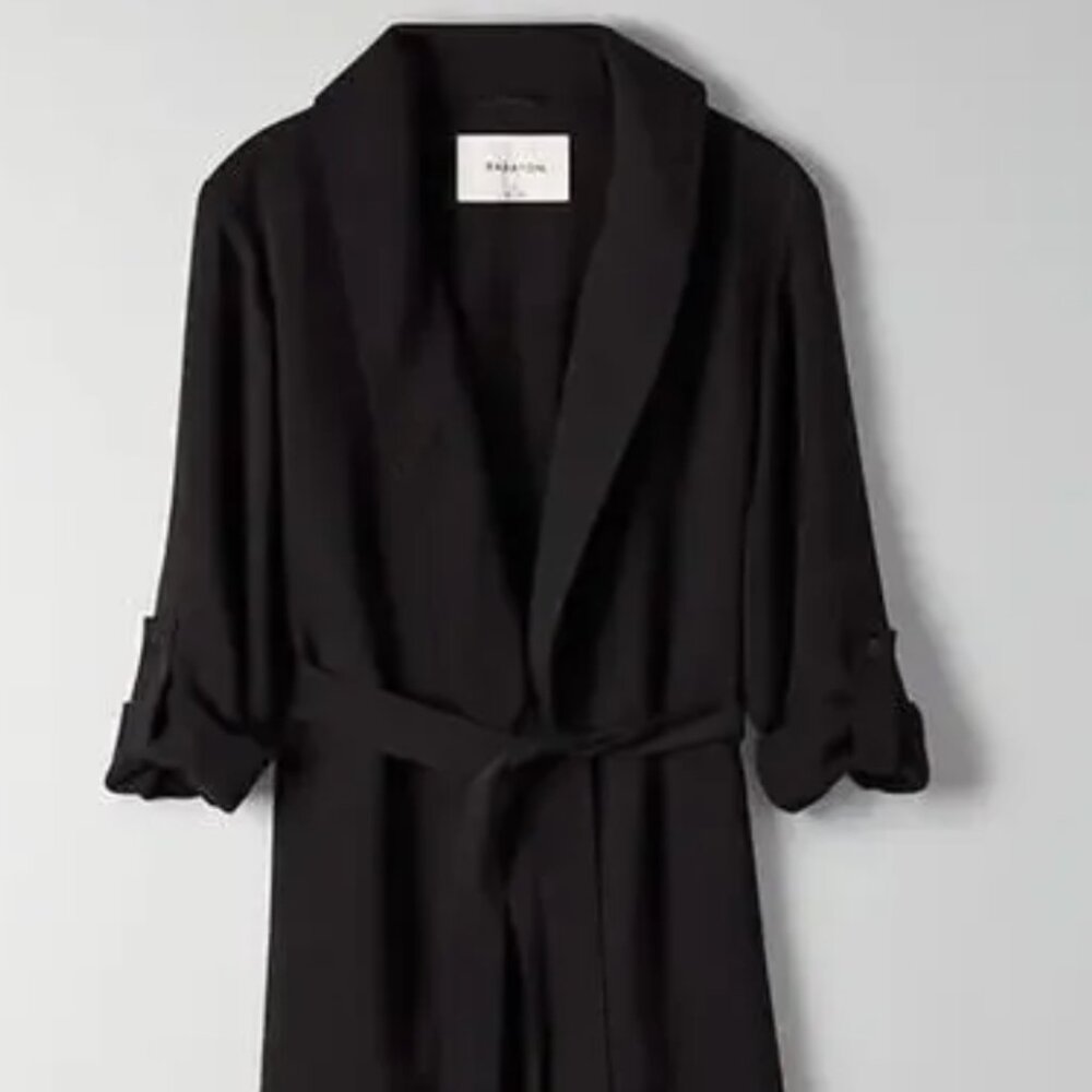 Aritzia Babaton Short Khalo Robe - Black XS
